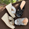 image:imageTOP Moda Womens Wedge Platform Sandals Espadrilles Slip On Summer Slide SandalsWhite Pu