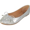 image:imageTOP Moda Dress Shoes Women Rhinestone Ballet Flats Round Toe Sparkly Lightweight Bow BONNIE31Silver