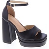 image:imageTOP Moda Women Open Toe Ankle Strap Platform Chunky High Heel SandalBlack Pu