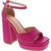 image:imageTOP Moda Women Open Toe Ankle Strap Platform Chunky High Heel SandalFuchsia Pu