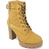 image:imageTOP Moda Womens Lace Up Chunkly Heel Ankle BootsMcamel