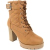 image:imageTOP Moda Womens Lace Up Chunkly Heel Ankle BootsMtan
