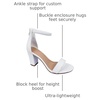 image:imageTOP MODA Hannah1 Ankle Strap Dressy High Heel Sandal Nonslip Sole For Wedding Party Prom Evening Wear or Any Occasion Sleek Style Block Heel SandalsWhite 1