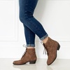 image:imageTOP Moda EC89 Womens Foldover Lace Up Low Chunky Heel Ankle BootiesBrown Nb