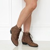 image:imageTOP Moda EC89 Womens Foldover Lace Up Low Chunky Heel Ankle BootiesBrown Nb