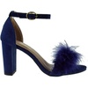 image:imageTOP Moda Konner 30 Womens Feather Chunky Heel Sandals Dark Royal Blue 85