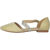 image:imageTOP Moda Women Shoes Flats Glitter Pointed Toe Dress Flats with Rhinestone Strap Elegant SlipOn Sparkle Lennon5Gold