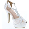 image:imageTOP Moda Womens Formal Rhinestone High Heel Sandal Ankle StrapWhite385
