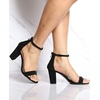 image:imageTRENDSup Women Stylish Heels Ankle Straps and Zipper Closure Open Toes Sandals With Medium Block HeelsBlack