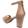 image:imageTRENDSup Women Stylish Heels Ankle Straps and Zipper Closure Open Toes Sandals With Medium Block HeelsTan 1
