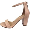 image:imageTRENDSup Women Stylish Heels Ankle Straps and Zipper Closure Open Toes Sandals With Medium Block HeelsTan 1