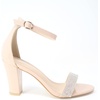 image:imageOver the Toe Strap Ankle Wrap Strap Heel Open Toe Medium Heel NUDE17 85