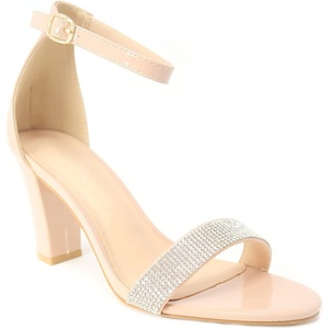 image:imageOver the Toe Strap Ankle Wrap Strap Heel Open Toe Medium Heel NUDE17 85